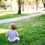 baby on grass at the park